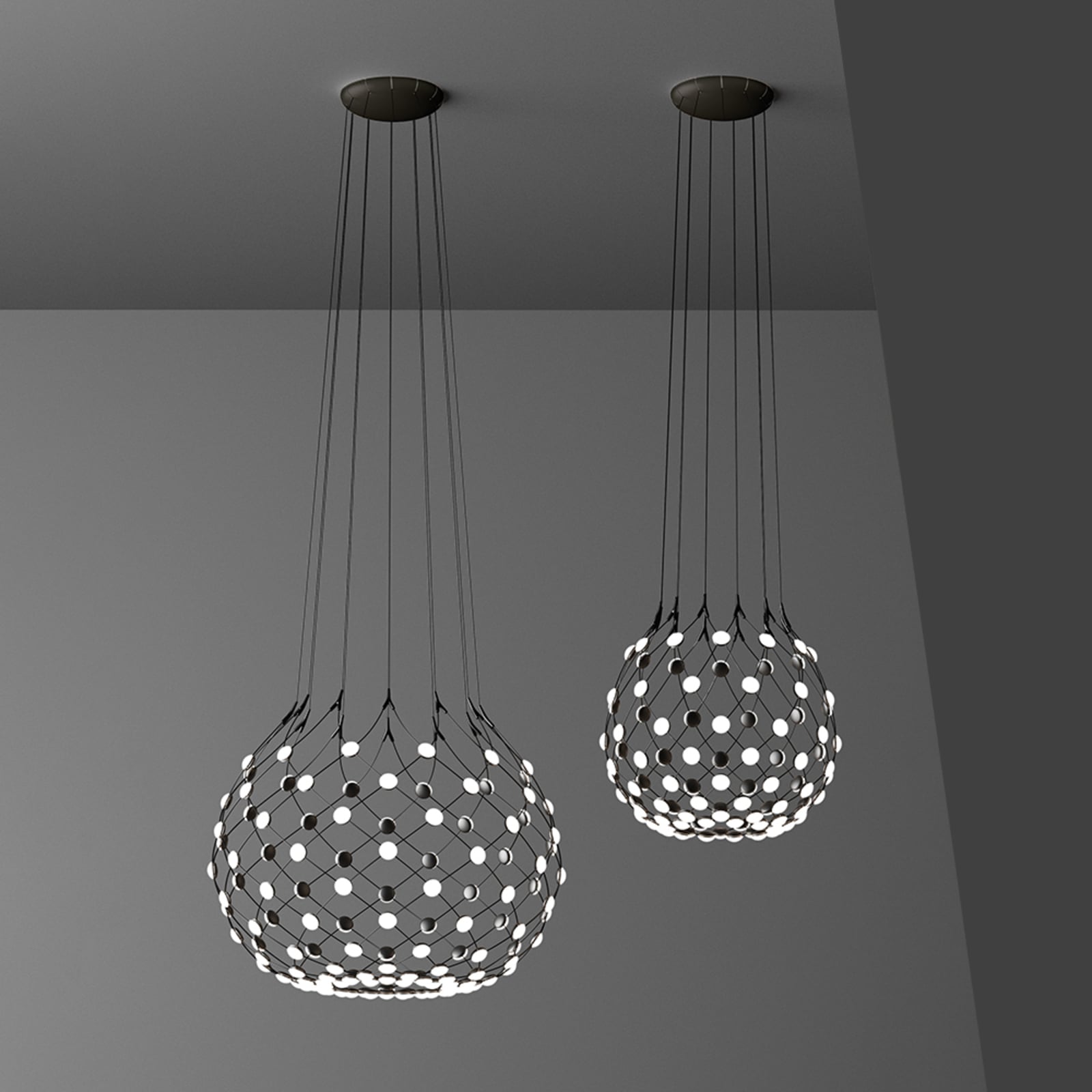 Luceplan lustră Mesh | Fără fir 1 m | Ø 100 cm