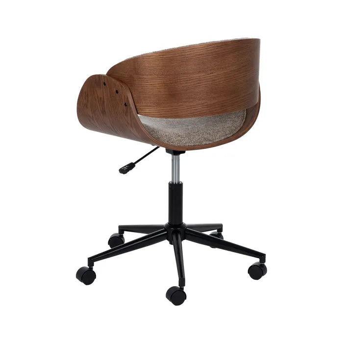 Scaun de birou cu roți, bej și maro, 59 x 64 x 88 cm – confort și design ergonomic