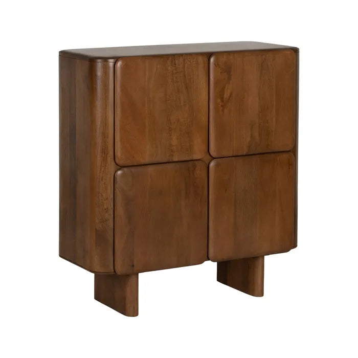 Dulap din lemn de mango maro, 104 x 45 x 110 cm – design modern și spațiu generos