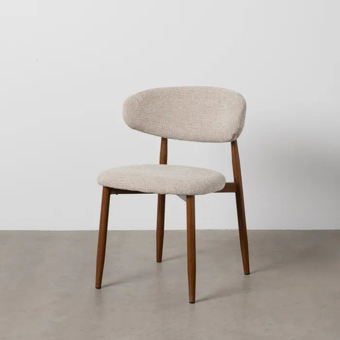 SCAUN BEIGE | Textil-Metal | Finisaj Contract | Material Hidrofug 53 x 51 x 76.50 cm