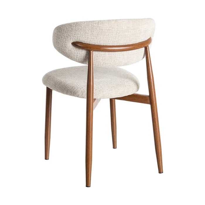 SCAUN BEIGE | Textil-Metal | Finisaj Contract | Material Hidrofug 53 x 51 x 76.50 cm