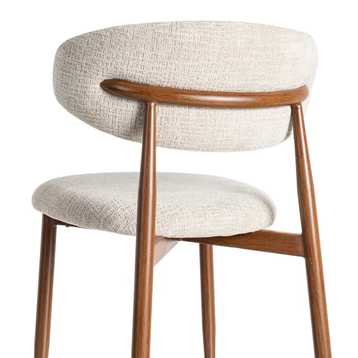 SCAUN BEIGE | Textil-Metal | Finisaj Contract | Material Hidrofug 53 x 51 x 76.50 cm