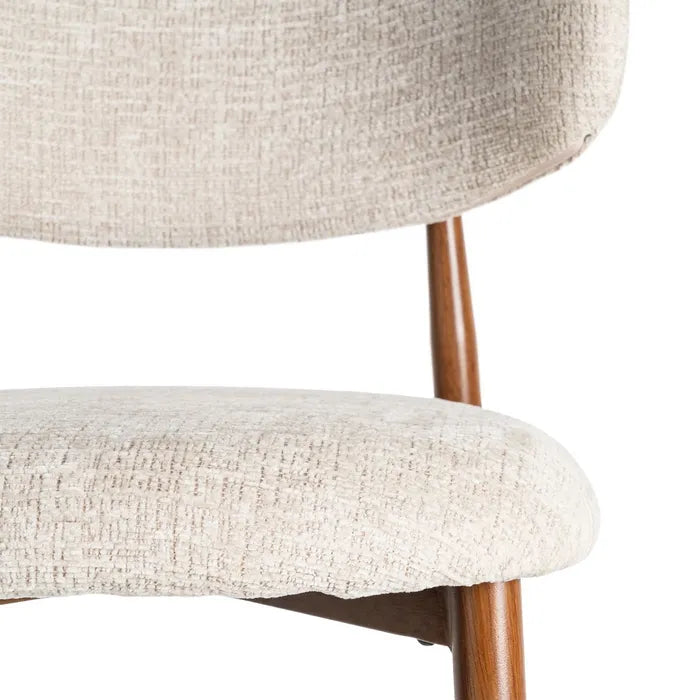 SCAUN BEIGE | Textil-Metal | Finisaj Contract | Material Hidrofug 53 x 51 x 76.50 cm