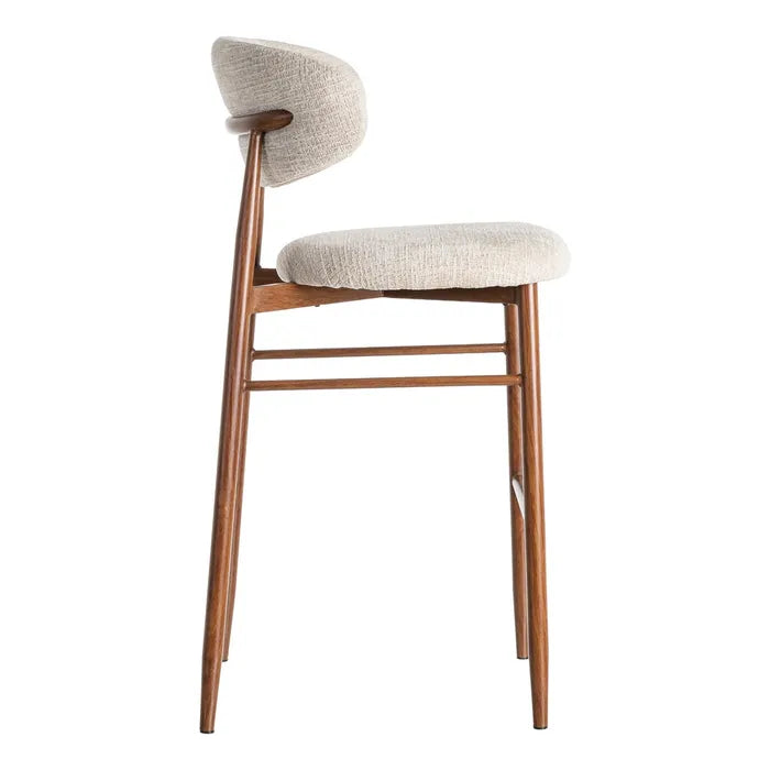 SCAUN DE BAR BEIGE Textil-Metal Finisaj Contract Material Hidrofug 54 x 52 x 105 cm 6
