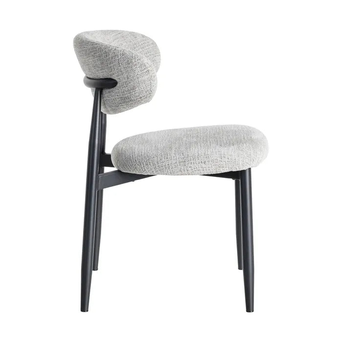 Scaun Dining Gri – Material Textil Hidrofob și Cadru Metalic, 53 x 51 x 76,5 cm 5