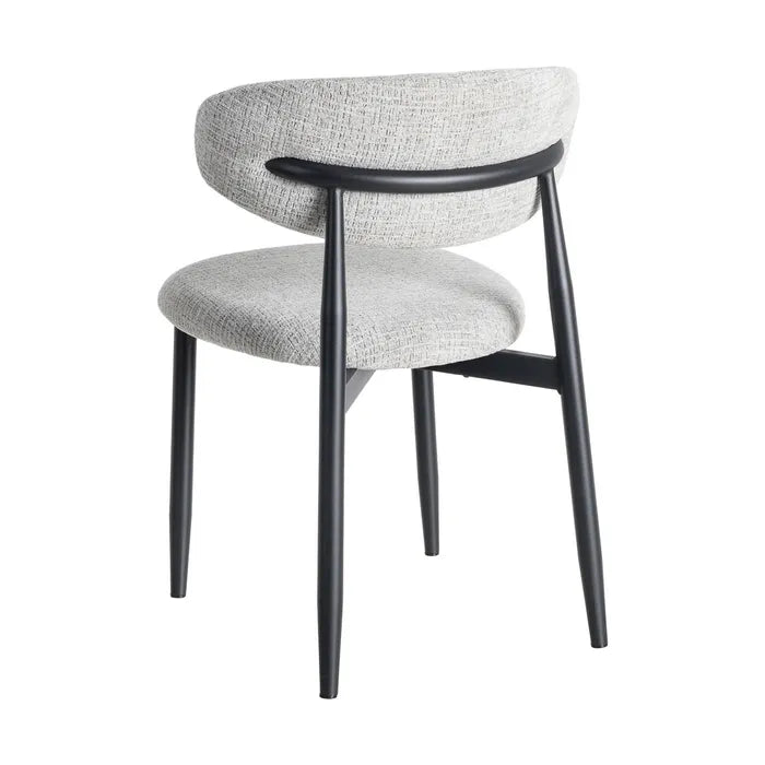 Scaun Dining Gri – Material Textil Hidrofob și Cadru Metalic, 53 x 51 x 76,5 cm 3