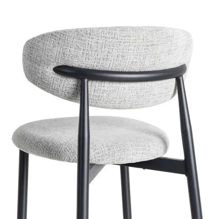 Scaun Dining Gri – Material Textil Hidrofob și Cadru Metalic, 53 x 51 x 76,5 cm 4