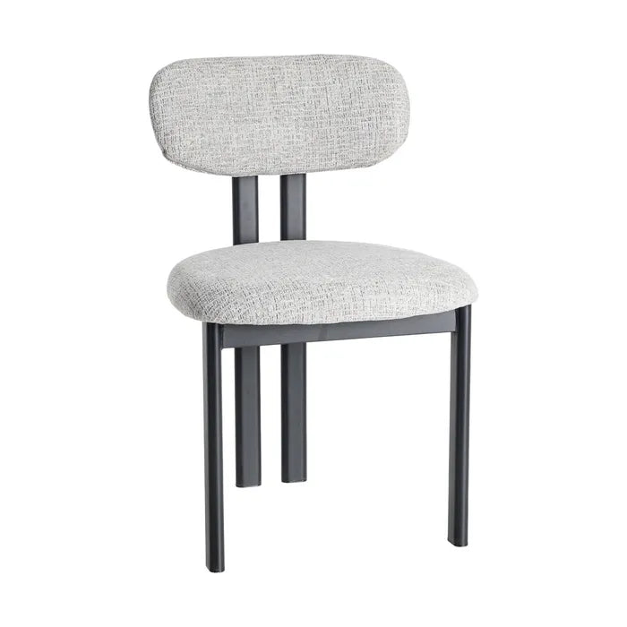 Scaun Ixia, Gri, Material Textil Hidrofob și Metal, Stil Modern, 50 x 47 x 81 cm