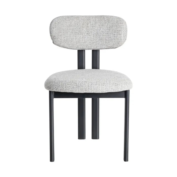 Scaun Ixia, Gri, Material Textil Hidrofob și Metal, Stil Modern, 50 x 47 x 81 cm