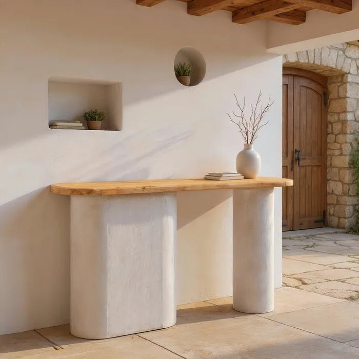 Ixia Consolă Wilma, Alb, MDF, Stil Minimalist, 150 x 35 x 82 cm