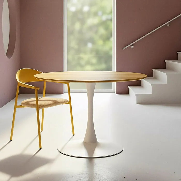 Masă Dining Modernă Natural-White | 100 x 100 cm