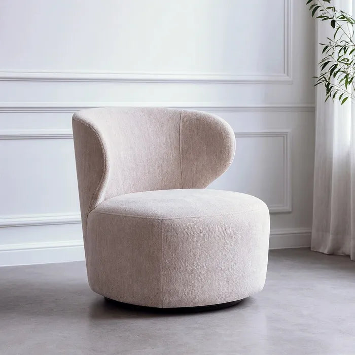 Fotoliu rotativ bej, 73 x 68 x 74 cm – design modern și confort sporit