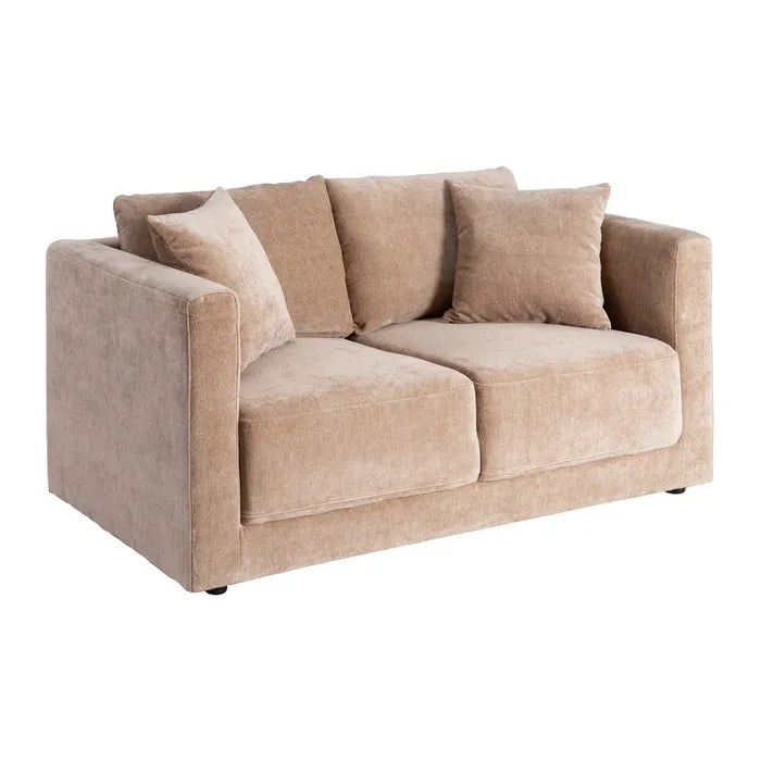 Canapea 2 locuri taupe, aspect vintage weave – eleganță și confort rafinat