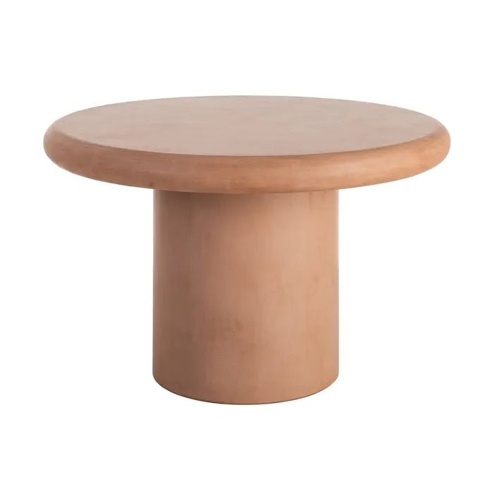 Ixia Masă Dining , Rotundă, Aspect Microciment Tile, 120 x 120 x 76 cm