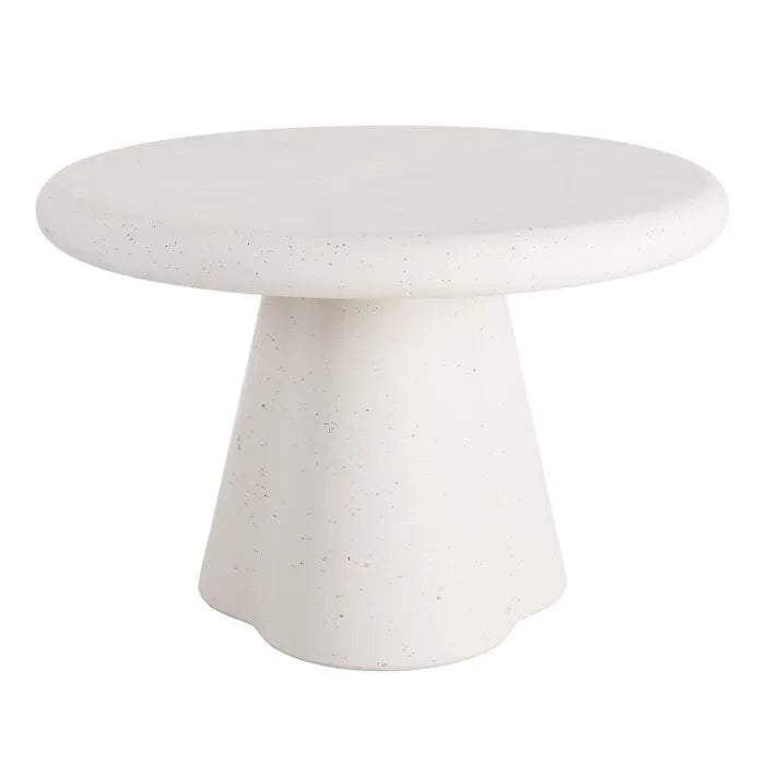 Ixia Masă Dining , Rotundă, Aspect Terrazzo și Microciment, 120 x 120 x 76 cm