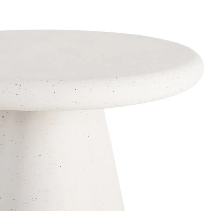 Ixia Masă Dining , Rotundă, Aspect Terrazzo și Microciment, 120 x 120 x 76 cm