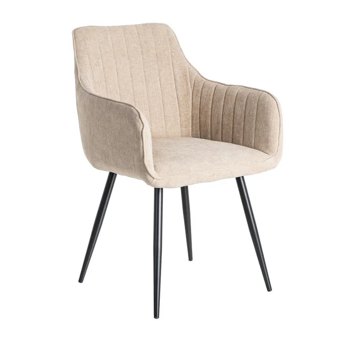 Scaun tapițat bej, 55 x 58,50 x 84 cm – stil modern și confort sporit