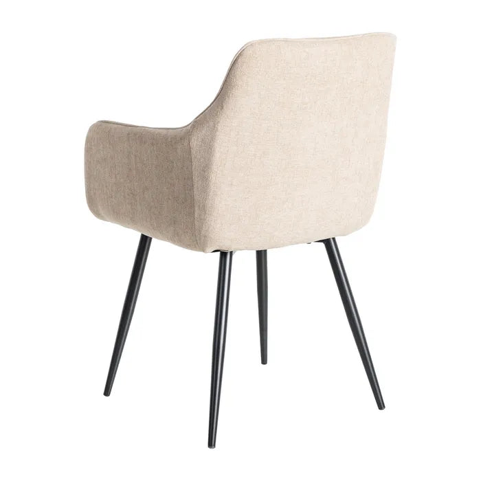 Scaun tapițat bej, 55 x 58,50 x 84 cm – stil modern și confort sporit
