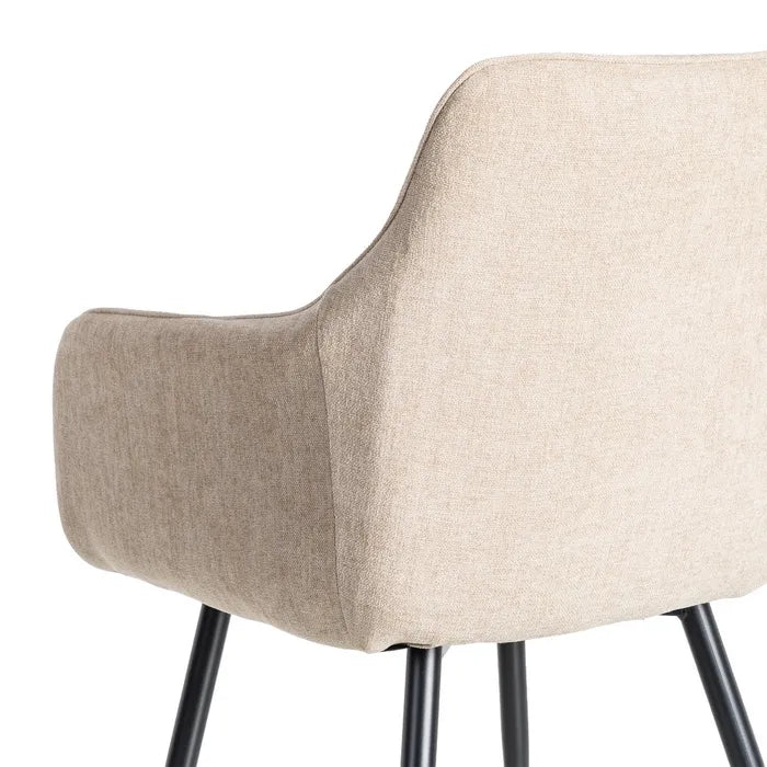 Scaun tapițat bej, 55 x 58,50 x 84 cm – stil modern și confort sporit