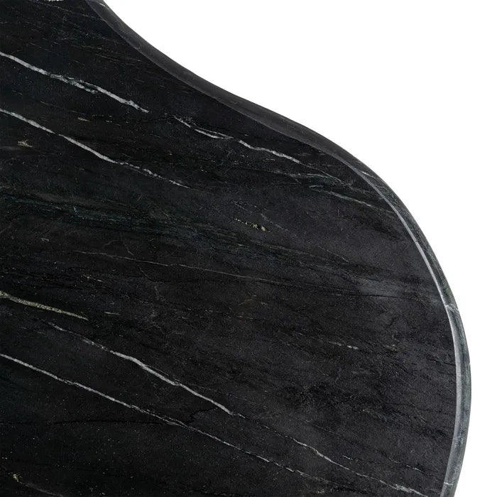 Măsuță de Cafea Black-Brown, Marmură și Lemn de Mango, 135 x 80 x 37 cm