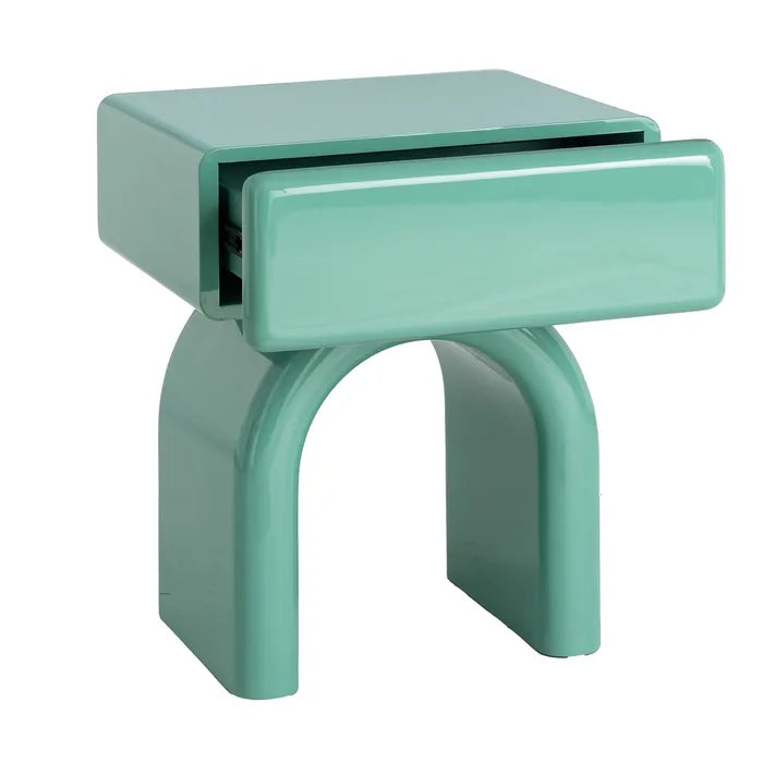 Ixia Noptieră , Verde Lăcuit, MDF, Design Modern Minimalist, 50 x 40 x 57 cm