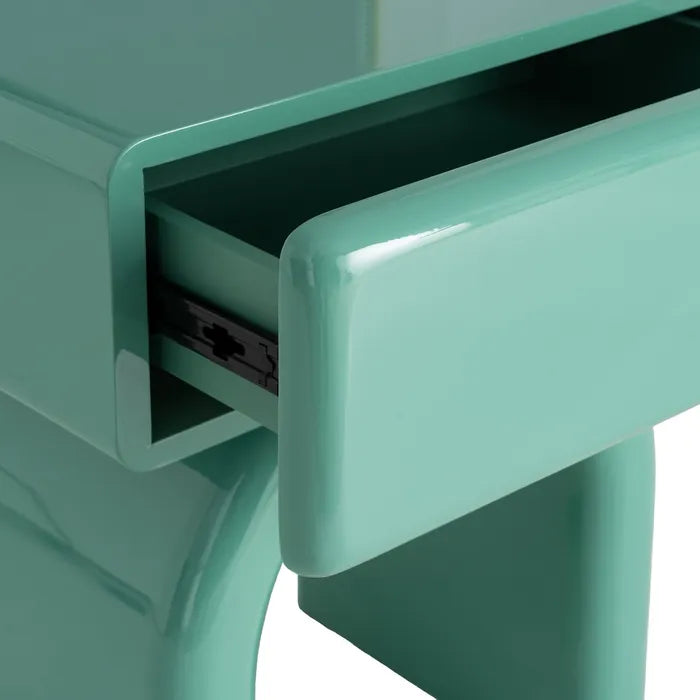 Ixia Noptieră , Verde Lăcuit, MDF, Design Modern Minimalist, 50 x 40 x 57 cm