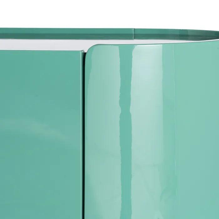 Ixia Bufet , Verde Lăcuit și Marmură Naturală, MDF, Design Modern, 160 x 45 x 75 cm