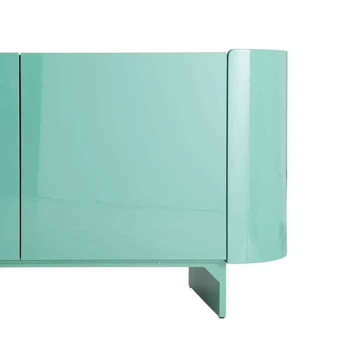 Ixia Bufet , Verde Lăcuit și Marmură Naturală, MDF, Design Modern, 160 x 45 x 75 cm