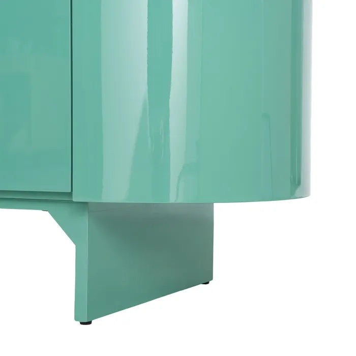 Ixia Bufet , Verde Lăcuit și Marmură Naturală, MDF, Design Modern, 160 x 45 x 75 cm