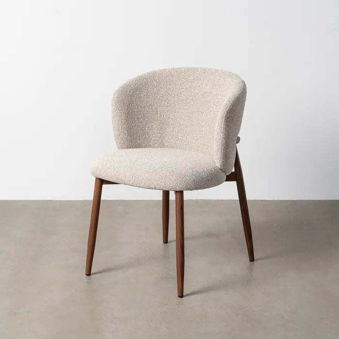 SCAUN MARBLE BEIGE | Textil-Metal | Finisaj Contract | Confort Extins 57 x 59 x 81 cm