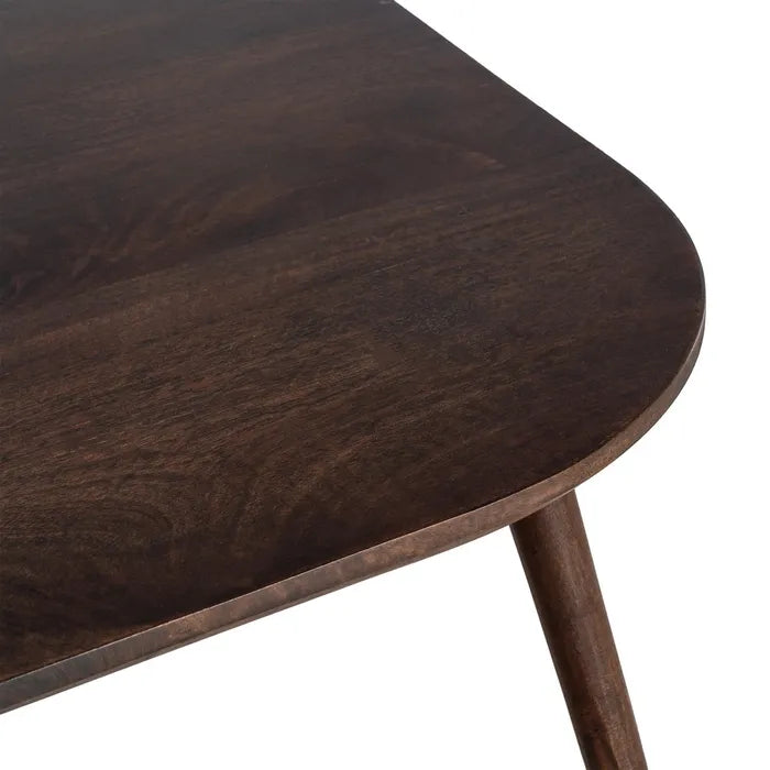 Măsuță de Cafea Round Rustic – Lemn de Mango Maro Închis, 80 x 80 cm 3