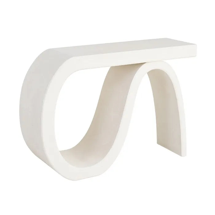 Ixia Consolă , Alb, MDF cu Textură Granulată, Stil Modern, 115 x 37.5 x 80 cm
