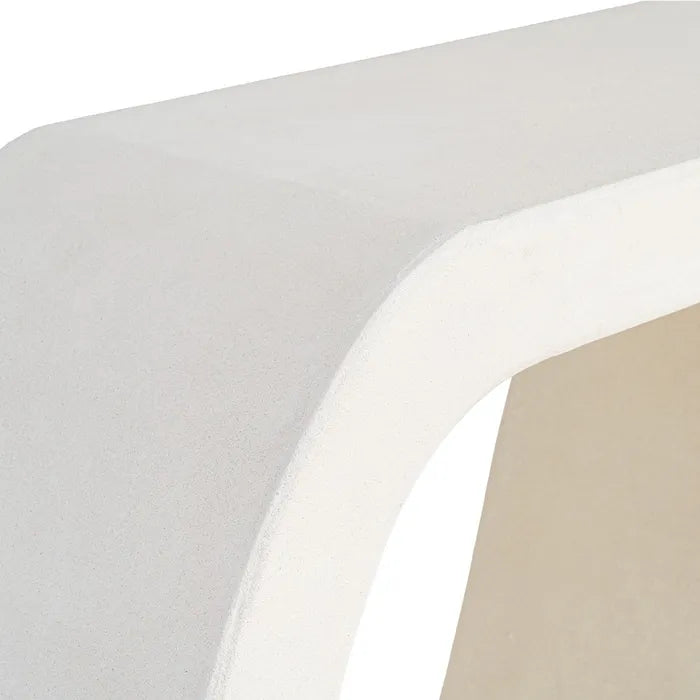 Ixia Consolă , Alb, MDF cu Textură Granulată, Stil Modern, 115 x 37.5 x 80 cm