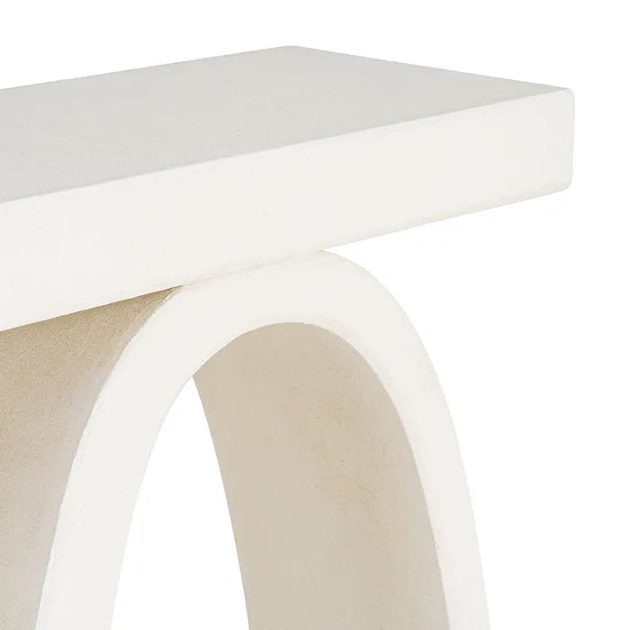 Ixia Consolă , Alb, MDF cu Textură Granulată, Stil Modern, 115 x 37.5 x 80 cm