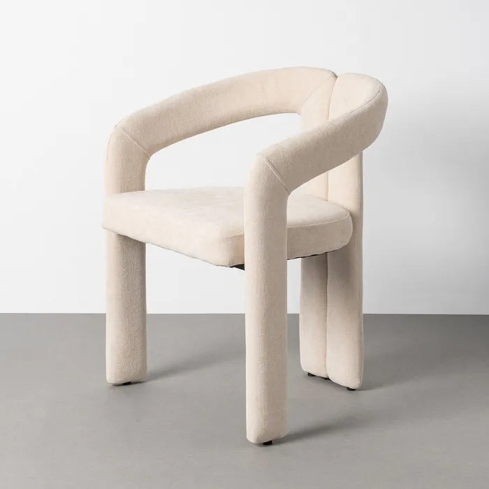 Ixia Fotoliu , Crem, Material Textil și Metal, Design Modern, 60 x 50 x 76.5 cm