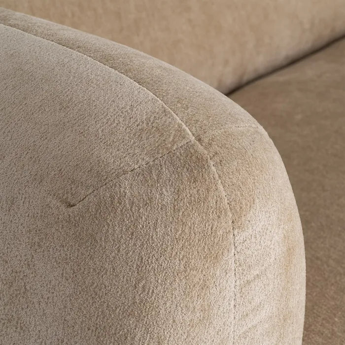 Canapea 3 Locuri Ixia, Material Textil, Stil Modern, 226 x 94 x 73 cm (Variante: Bej / Taupe / Somon)