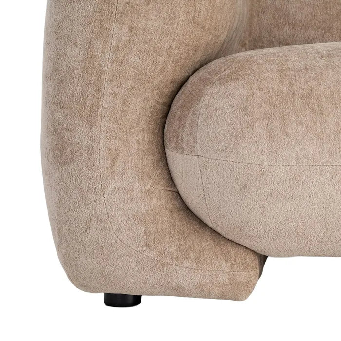 Canapea 3 Locuri Ixia, Material Textil, Stil Modern, 226 x 94 x 73 cm (Variante: Bej / Taupe / Somon)