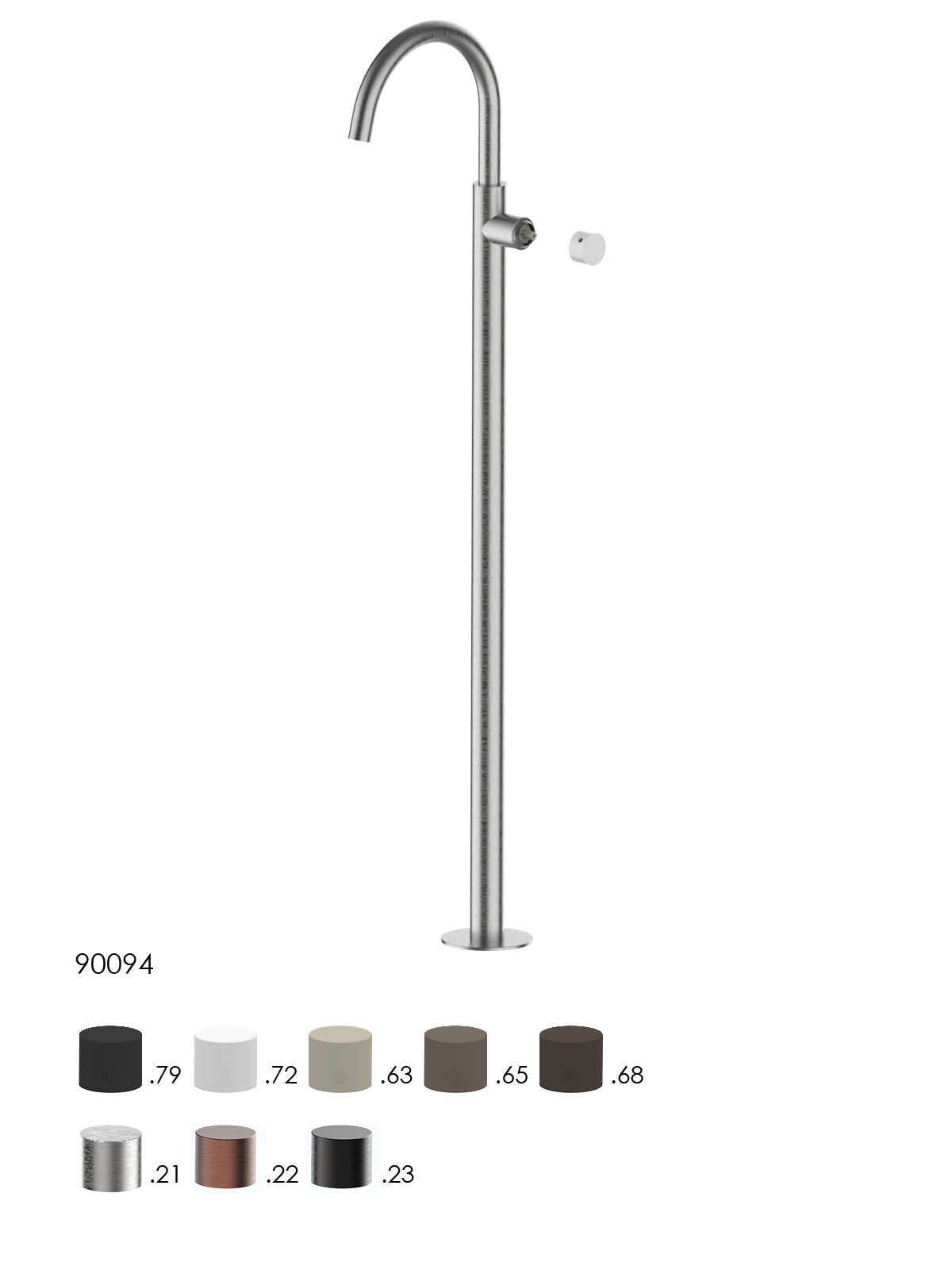 Fratelli Frattini Baterie lavoar freestanding Pepe XLS 360 Inox 69595S 99095 | Otel inoxidabil | Otel periat