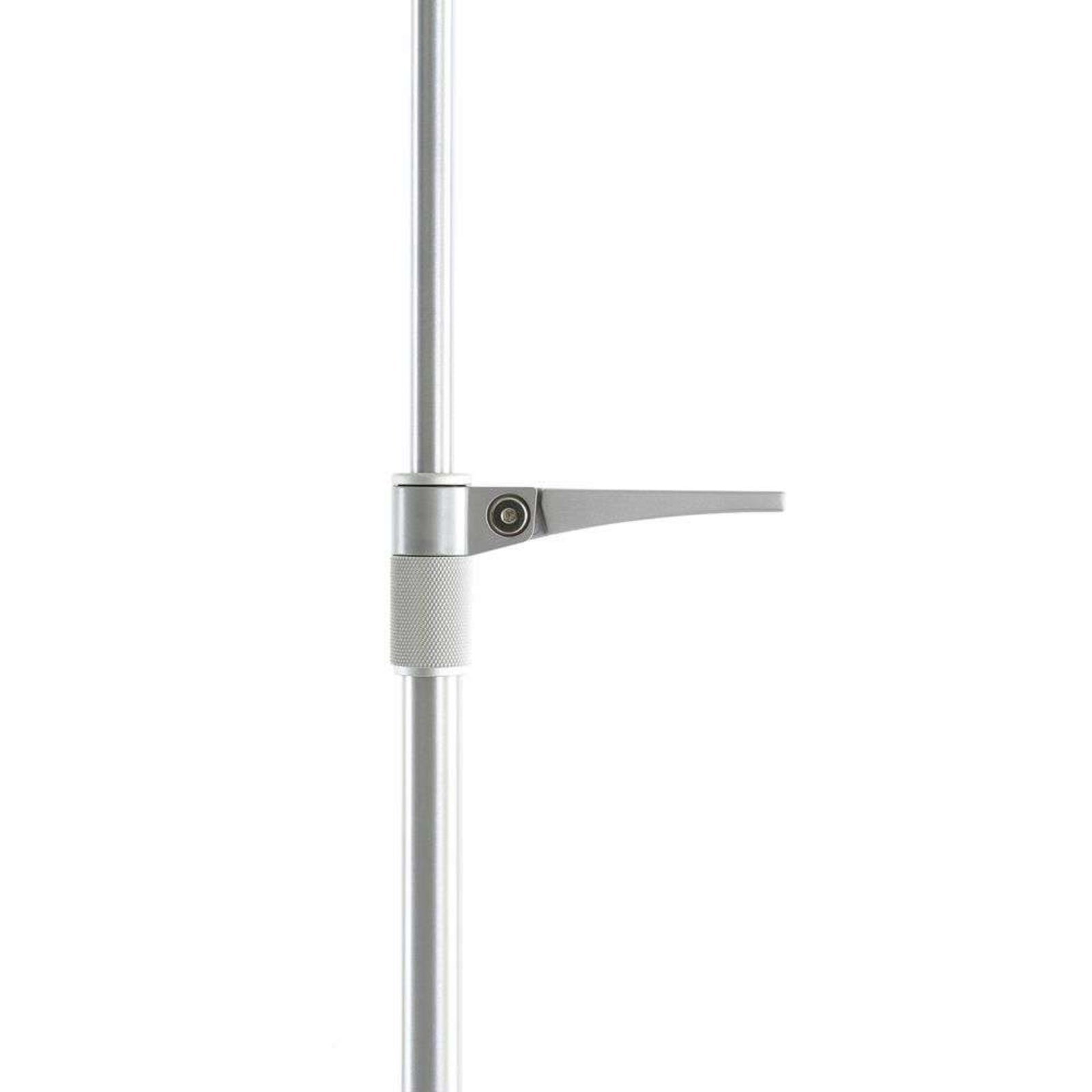 Luceplan lampadar Lady Costanza | Reglabil negru/aluminiu