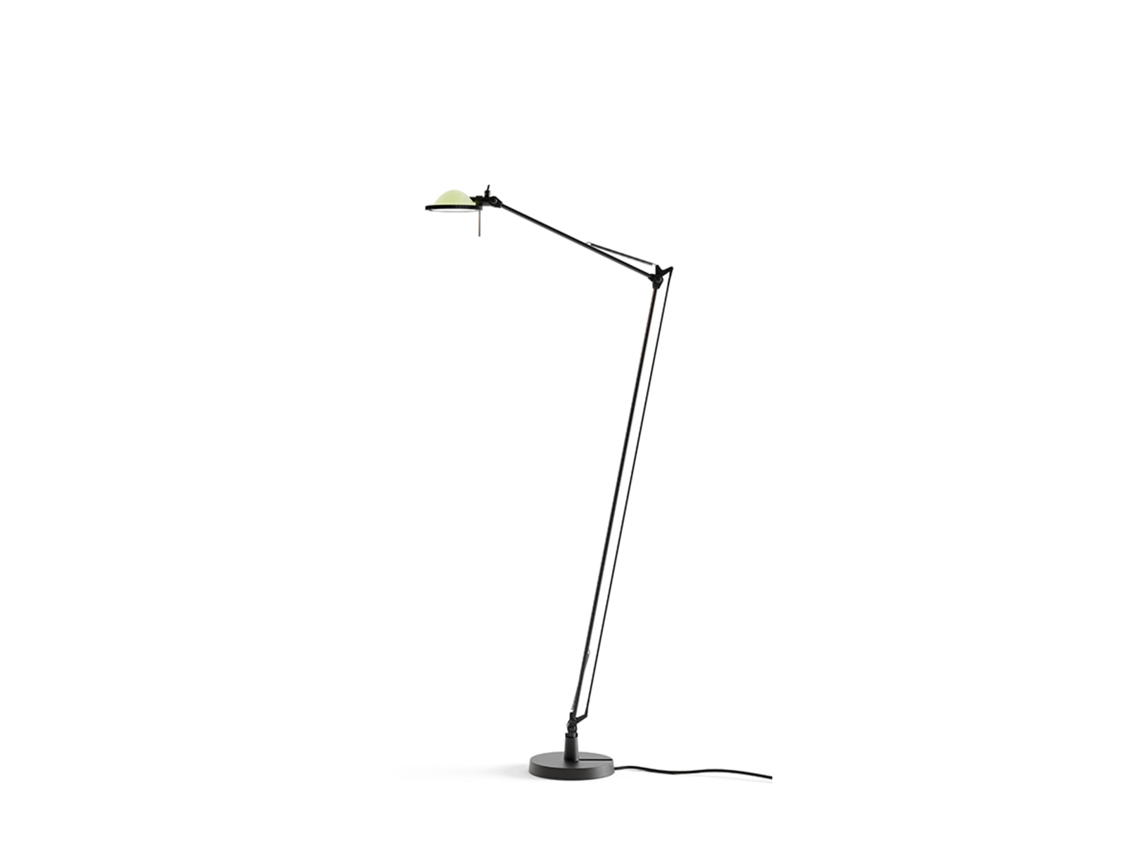 Luceplan lampadar Berenice | Sticlă verde/negru