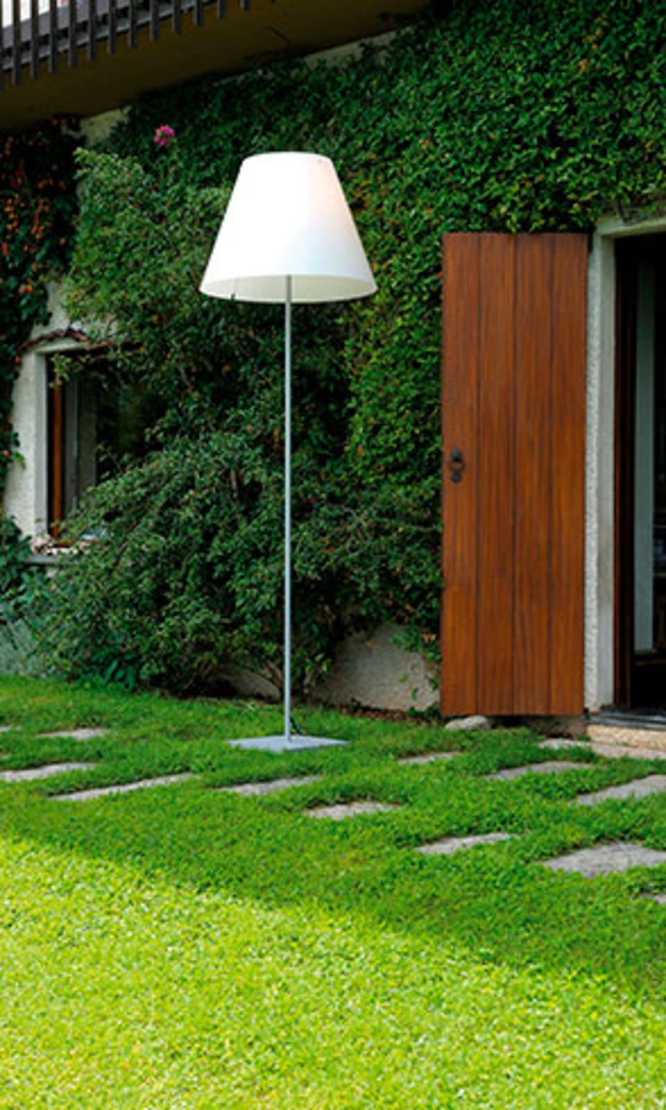 Luceplan lampă de exterior Grande Costanza | Fixă bază ruginiu/verde