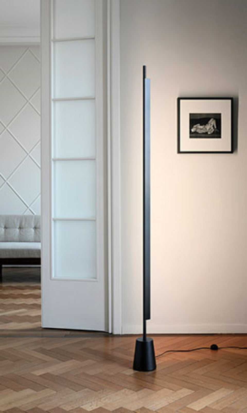Luceplan lampadar Compendium | Negru
