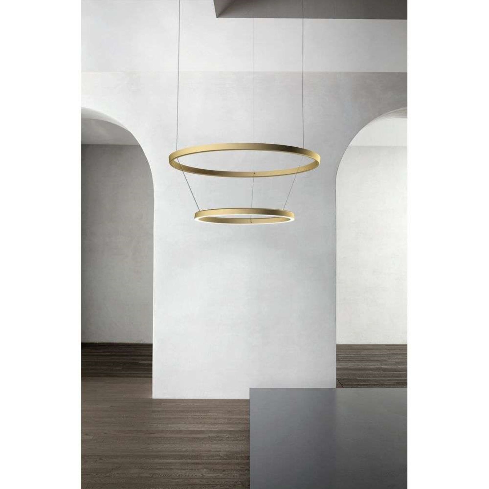 Luceplan lustră Compendium Circle | Led alamă | Ø 72 cm
