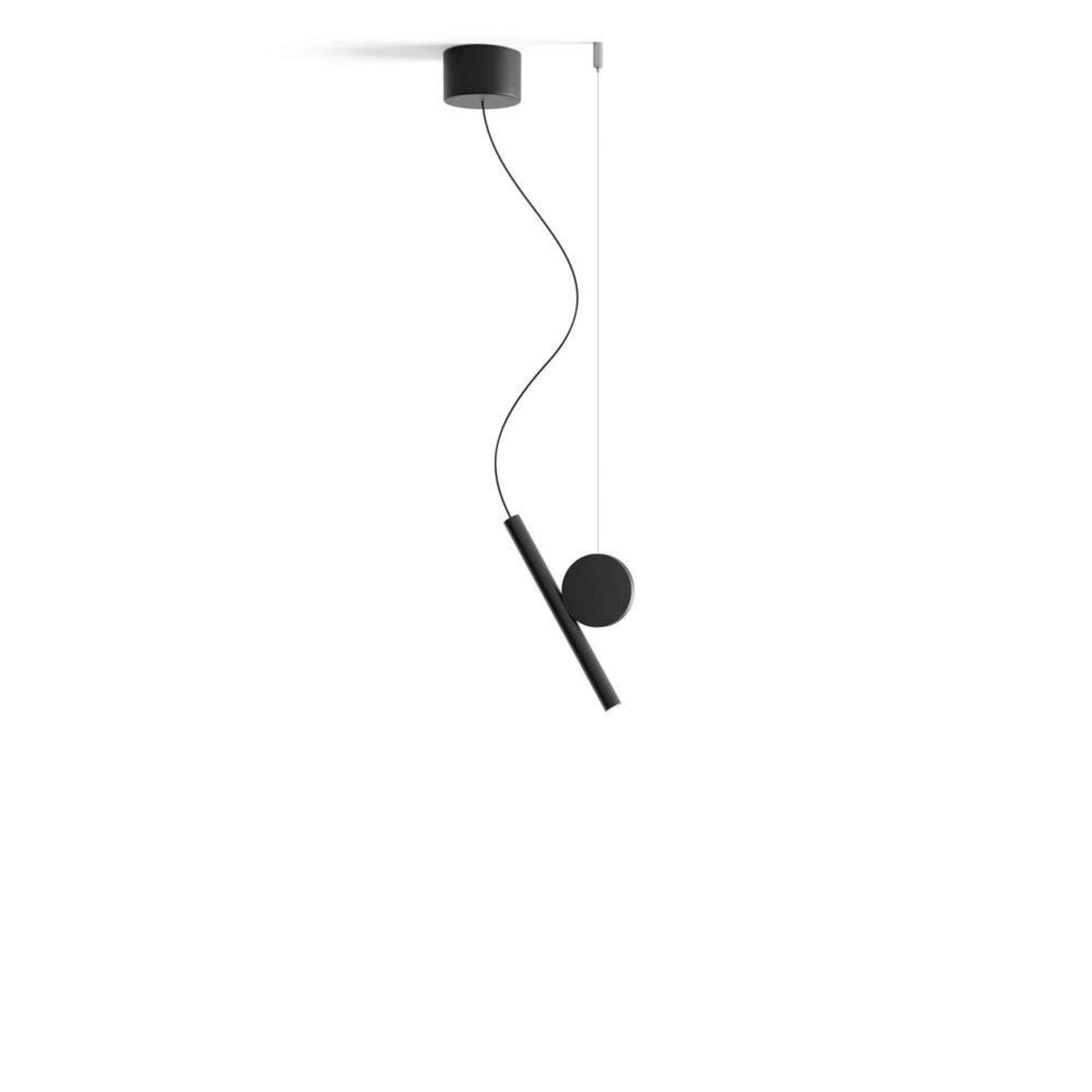 Luceplan lustră Doi Smooth | Led negru