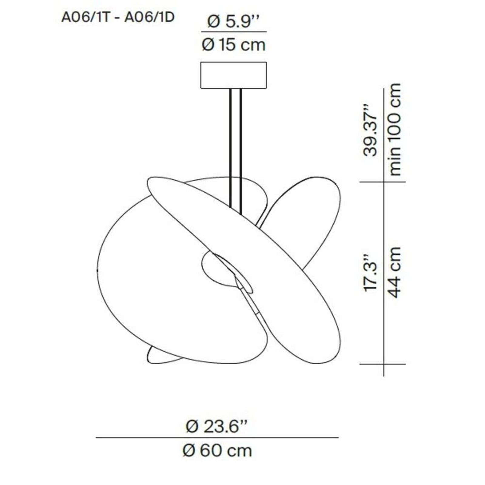 Luceplan lustră Levante | Mic alb mat/alb