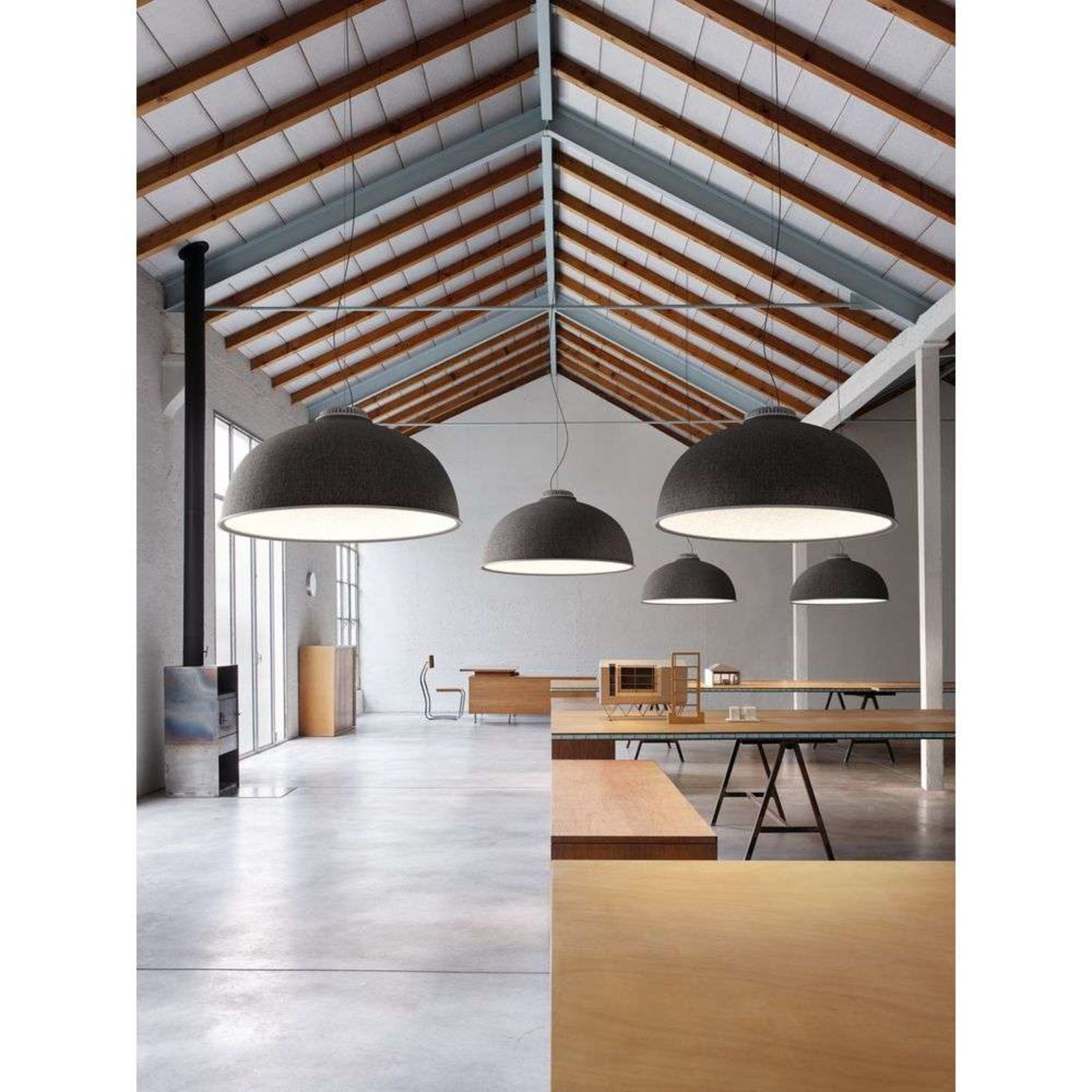 Luceplan lustră Farel | Led 2700K light gri/alb