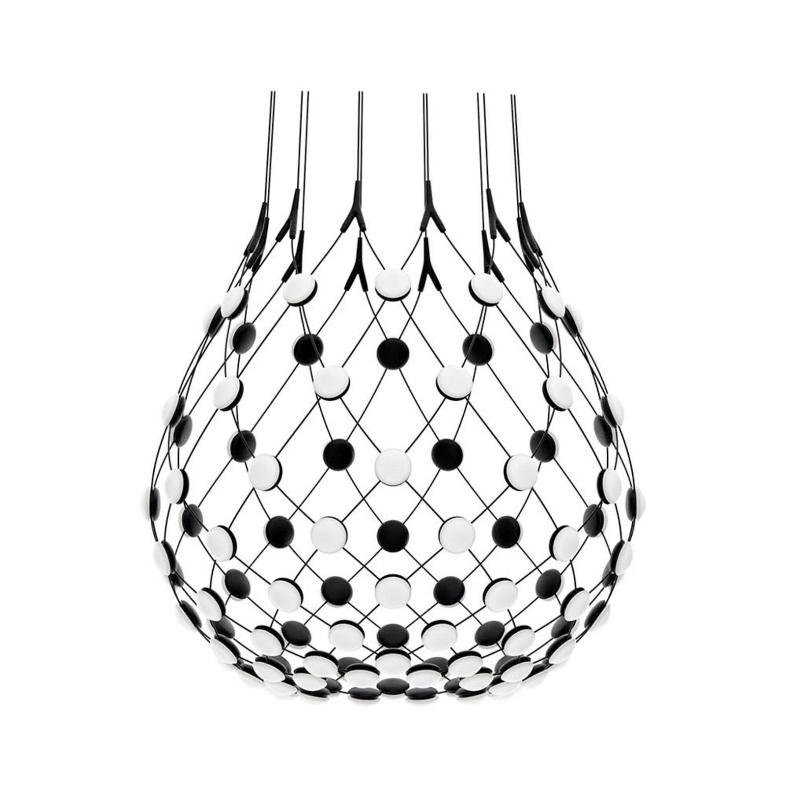 Luceplan lustră Mesh | Phase 4m negru | Ø 80 cm