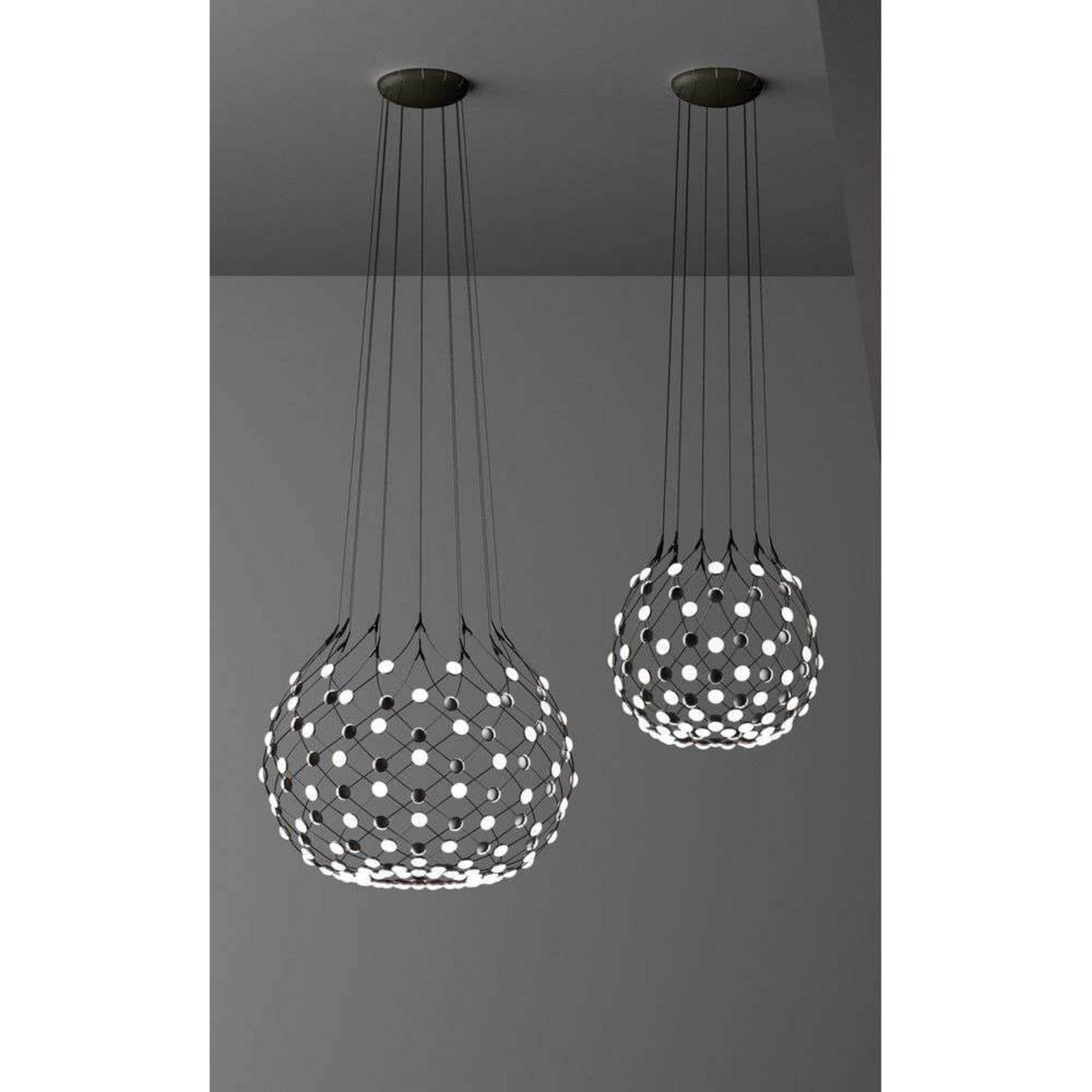 Luceplan lustră Mesh | Phase 4m negru | Ø 100 cm