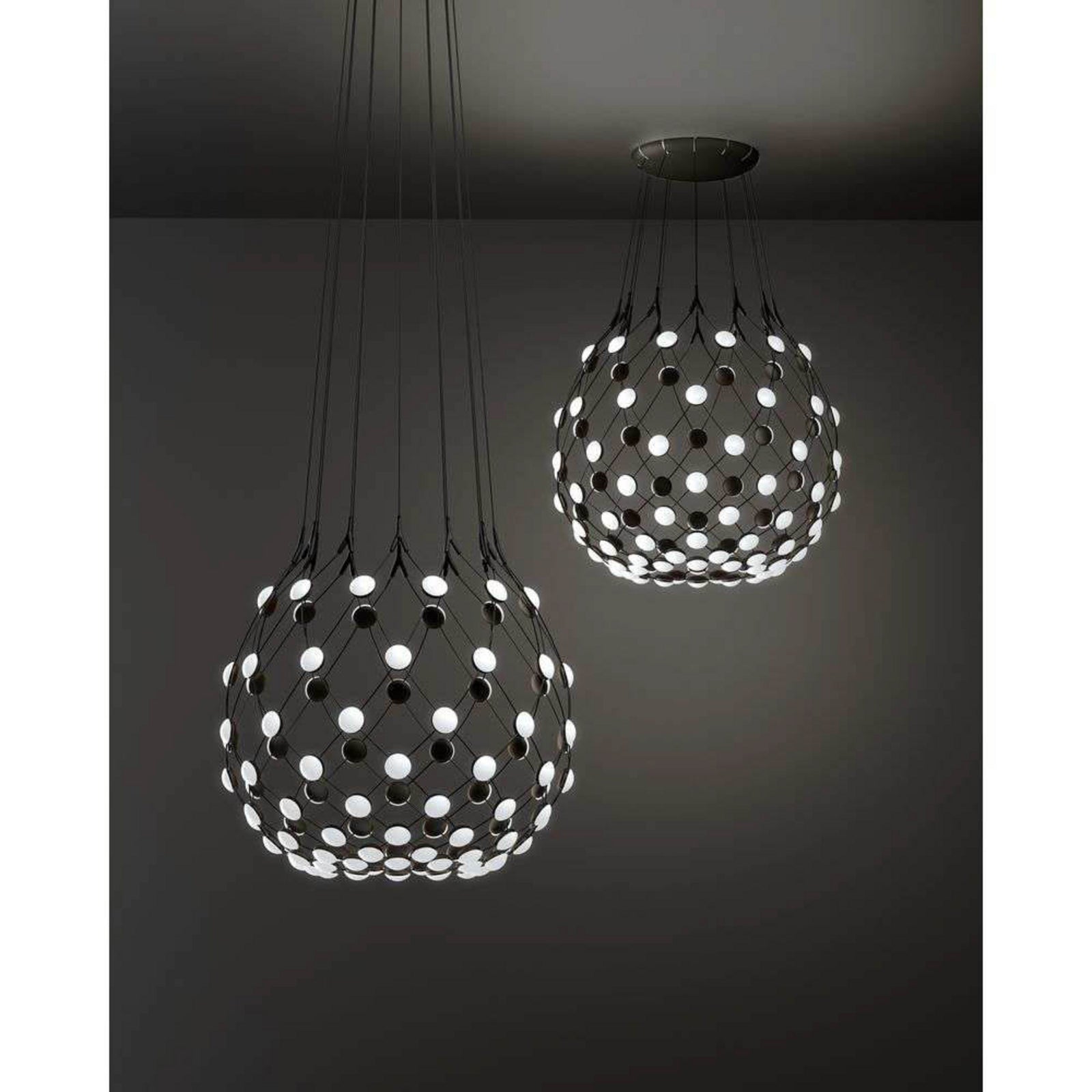 Luceplan lustră Mesh | Kit fără fir negru | Ø 100 cm