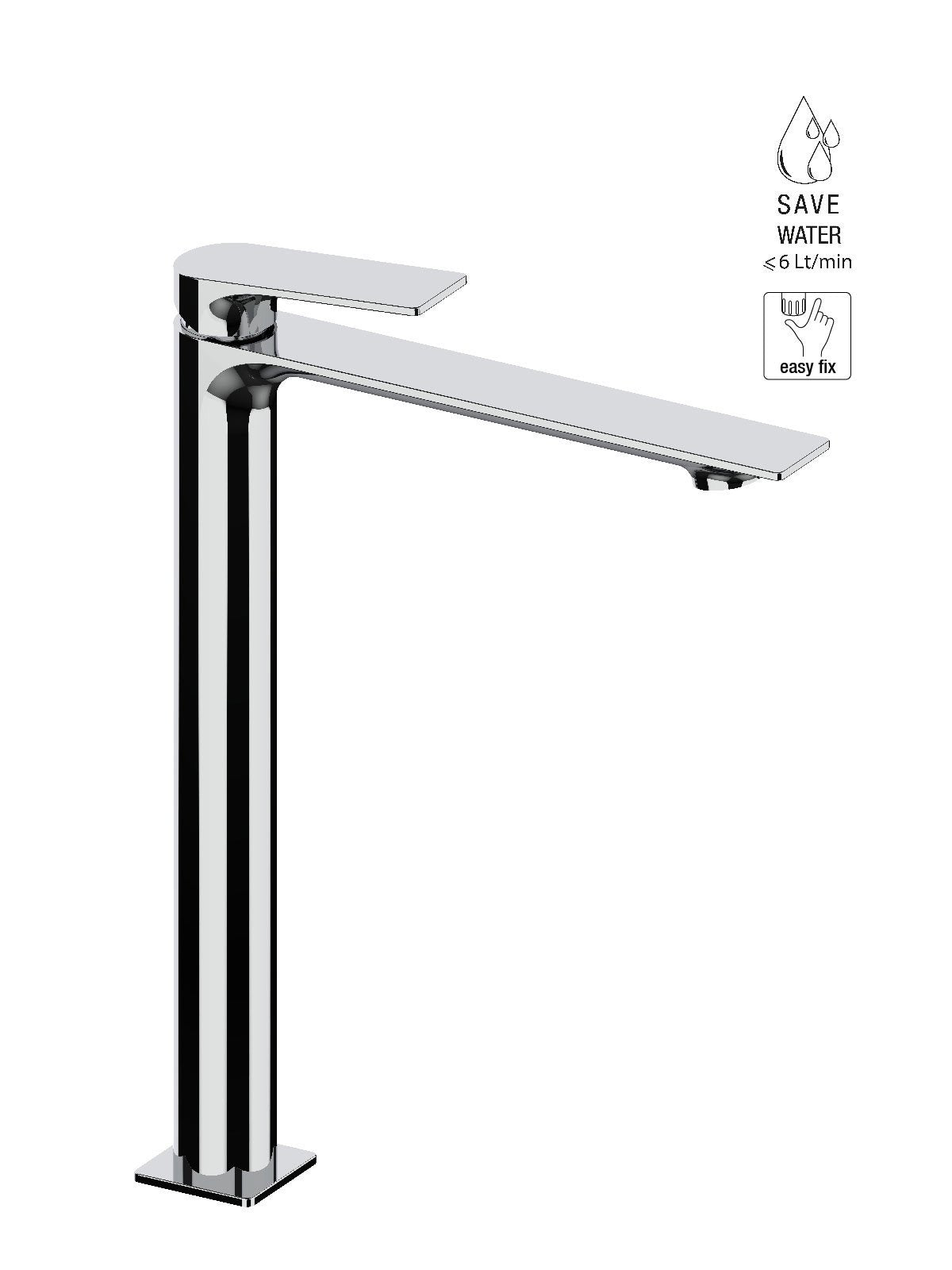 Fratelli Frattini Baterie lavoar inalta Narciso 78065 | Alama | Crom